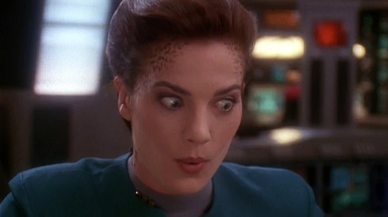 Jadzia looking shocked