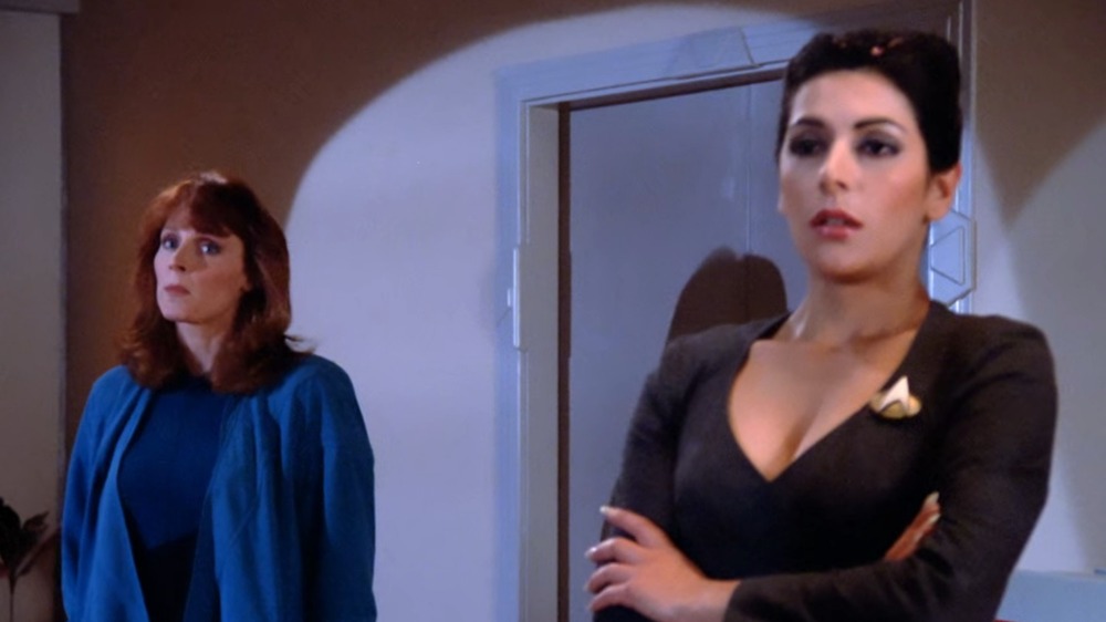 Star Trek Crusher and Troi standing