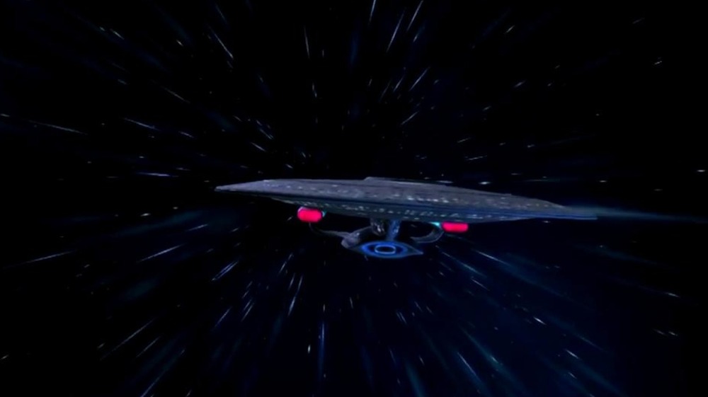 Star Trek Enterprise in hyperspace