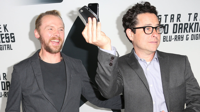 Simon Pegg and J. J. Abrams at event 