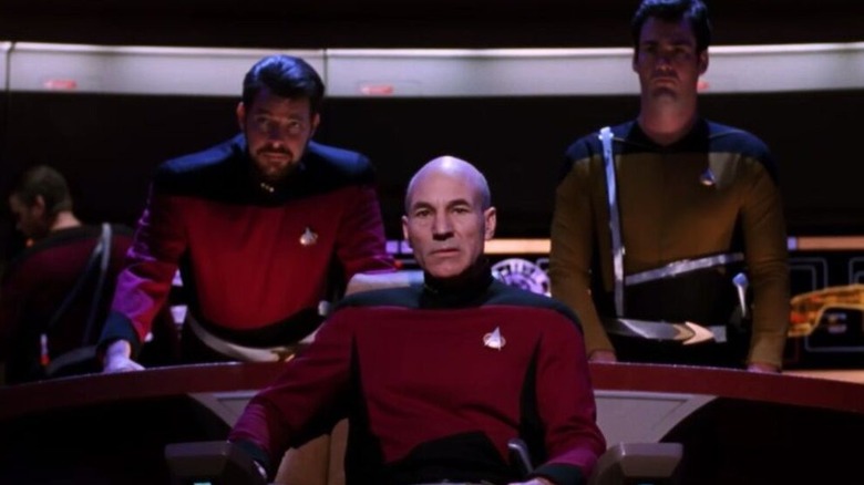 Picard commands the Enterprise