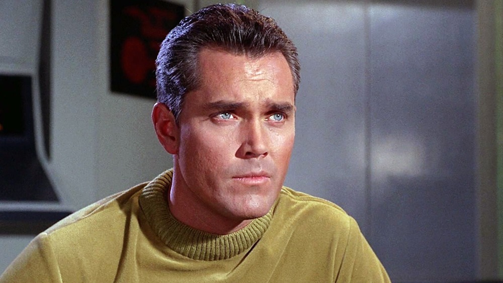 Captain Christopher Pike commanding Enterprise