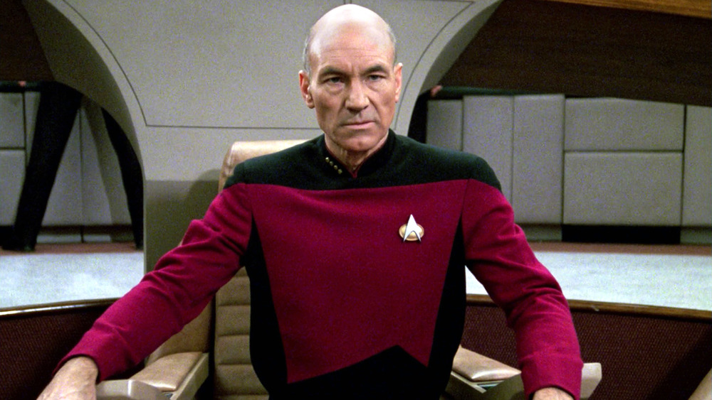 Jean-Luc Picard commands the Enterprise