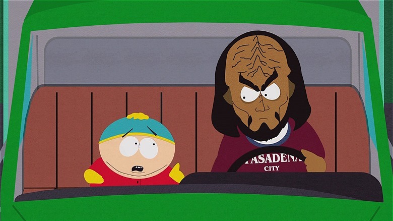 South Park Cartman and Michael Dorn in truck