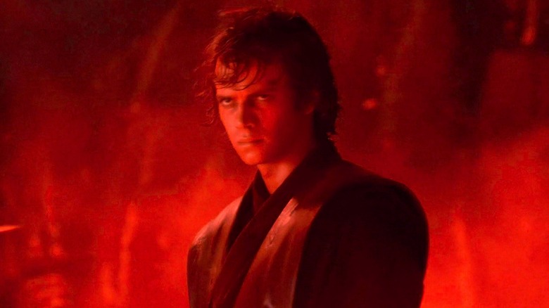 Anakin Skywalker glaring