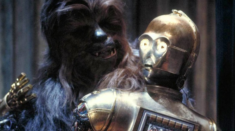 Chewbacca checking on C-3PO