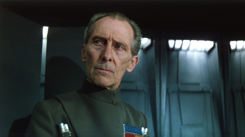 Tarkin sits aboard Death Star in "Star Wars" (1977)