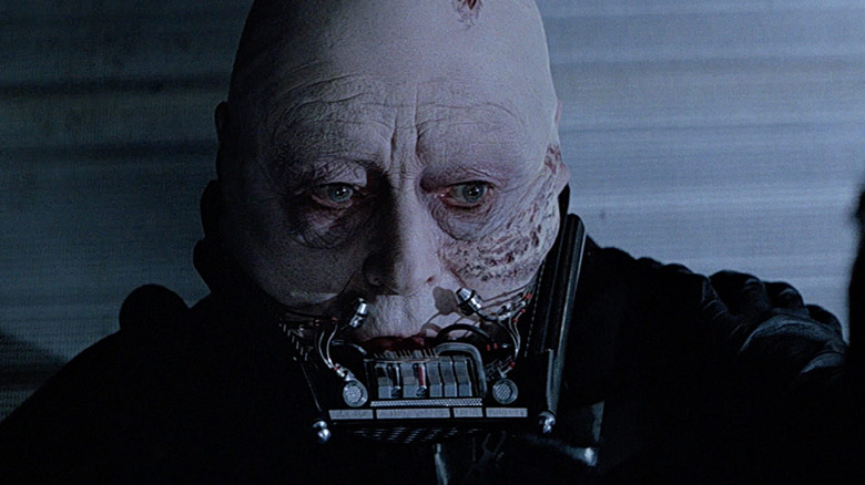 Darth Vader without helmet on in "Return of the Jedi" (1983)