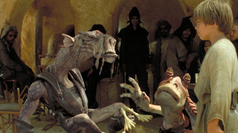 Sebulba with Jar Jar Binks and Anakin Skywalker