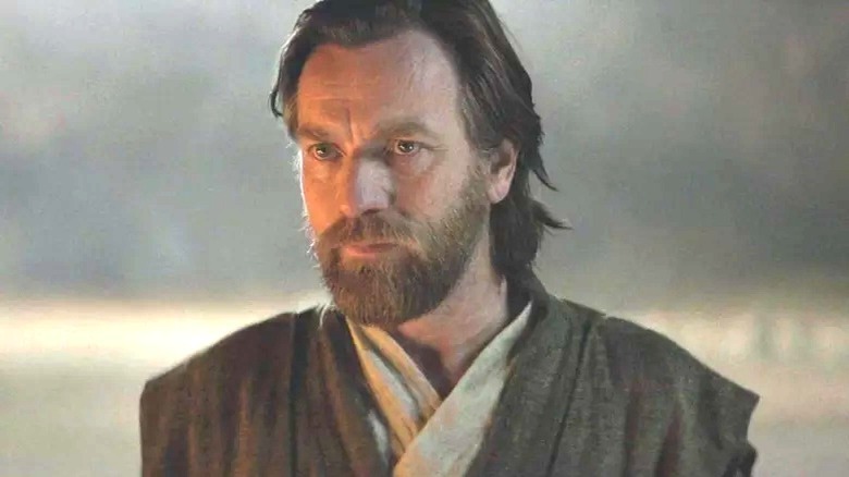 Obi-Wan wearing brown robes