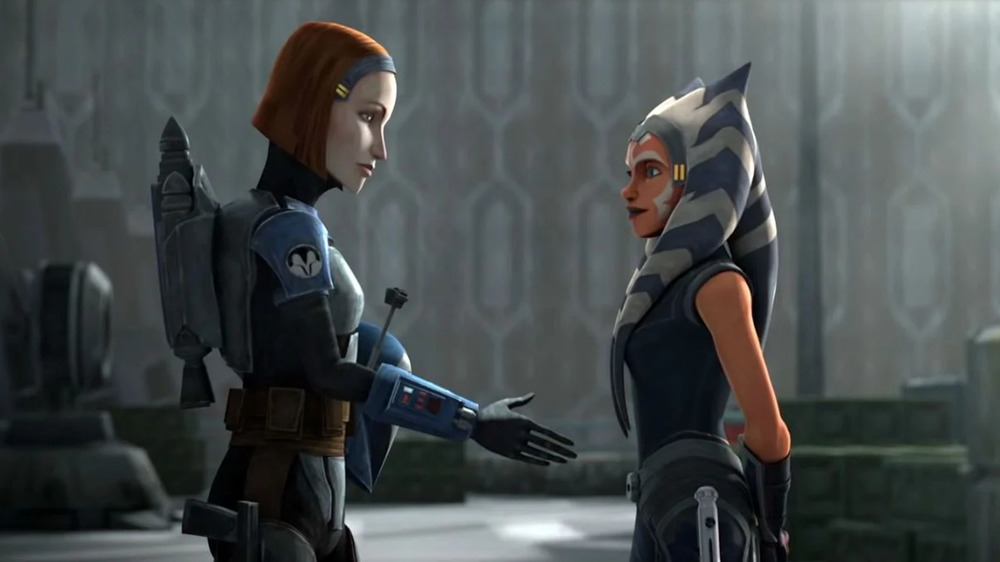 Bo-Katan Kryze and Ahsoka Tano on The Clone Wars: The Final Season