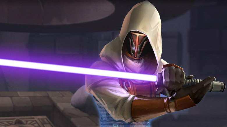 Revan wielding purple lightsaber