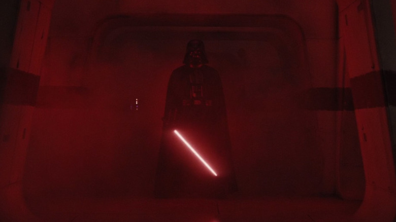 Darth Vader with red lightsaber