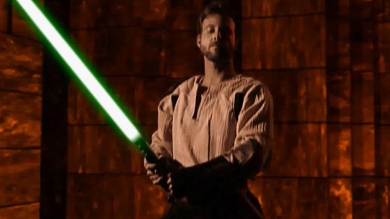 Kyle Katarn with green lightsaber