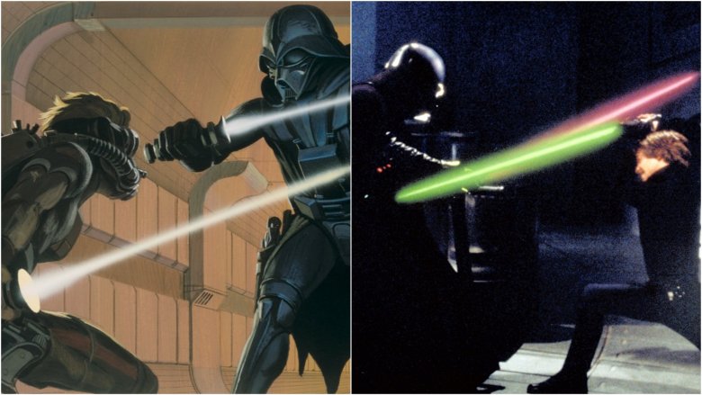 Deak Starkiller (Luke) versus Vader