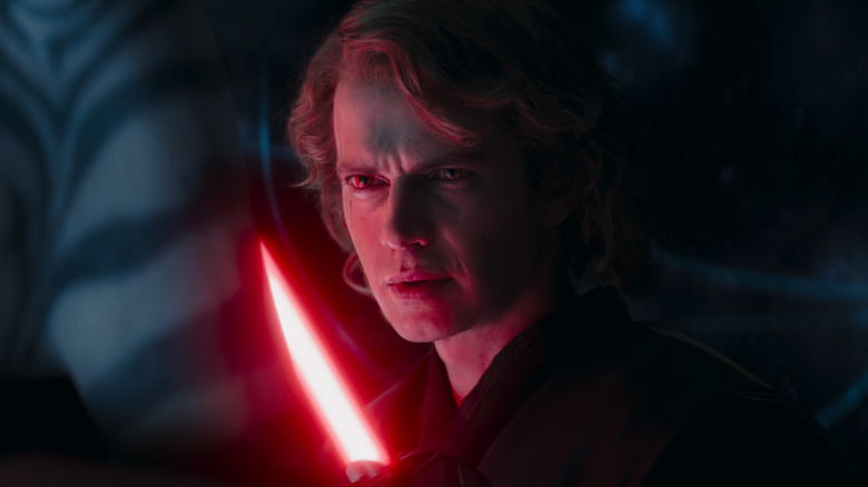 Anakin Skywalker with red lightsaber