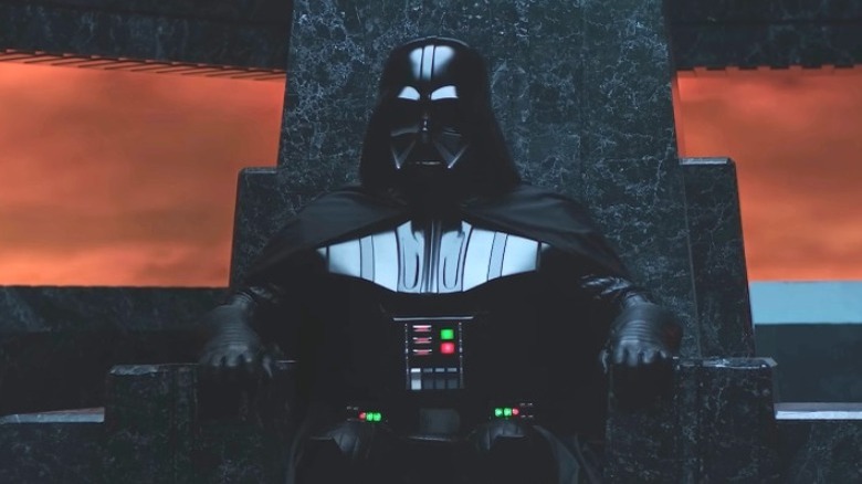 Darth Vader on a throne