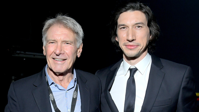 Harrison Ford Adam Driver smiling