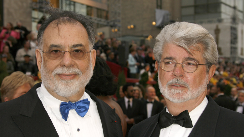 Coppola stands by Lucas at the 79th Annual Academy Awards