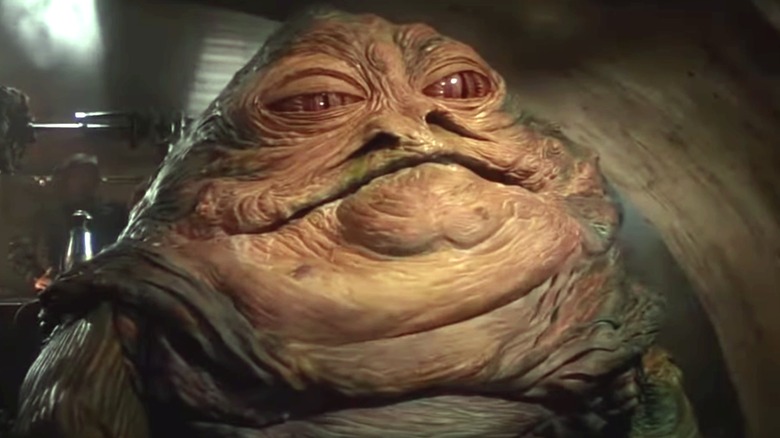 Jabba the Hutt looking stern