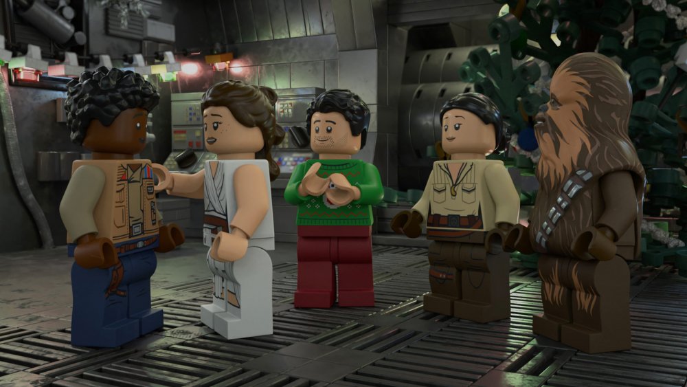 A preview image featuring the animated cast of The LEGO Star Wars holiday special