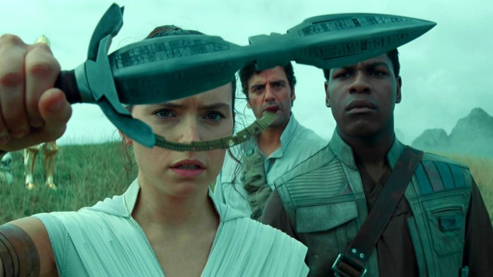 Daisy Ridley, John Boyega, and Oscar Isaac in Rise of Skywalker