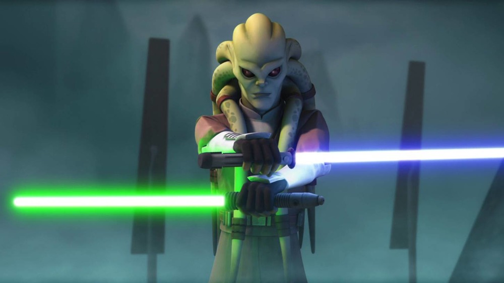 Star Wars Clone Wars Kit Fisto double lightsaber