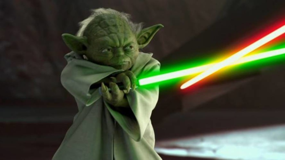 Star Wars Yoda lightsaber duel Attack of the Clones