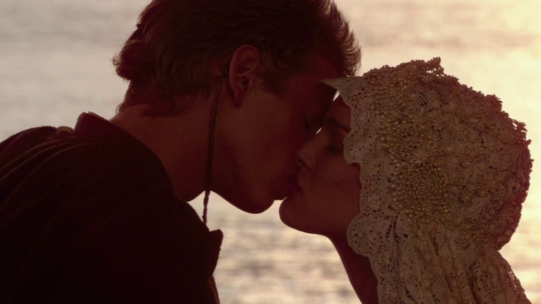 Anakin and Padme get married in secret on Naboo in Attack Of The Clones.