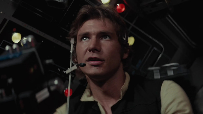 Han blasts Tie Fighters