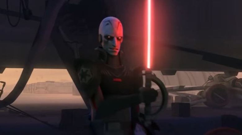 The Grand Inquisitor with his lightsaber