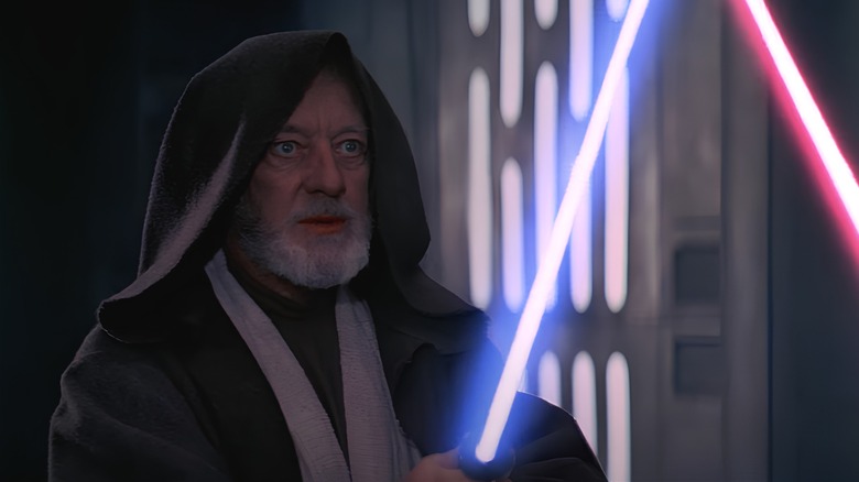 Obi-Wan Kenobi wielding lightsaber