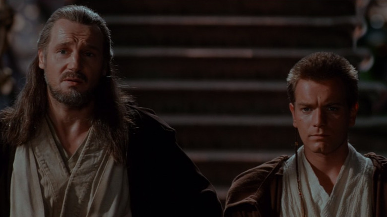 Qui-Gon and Obi-Wan standing together