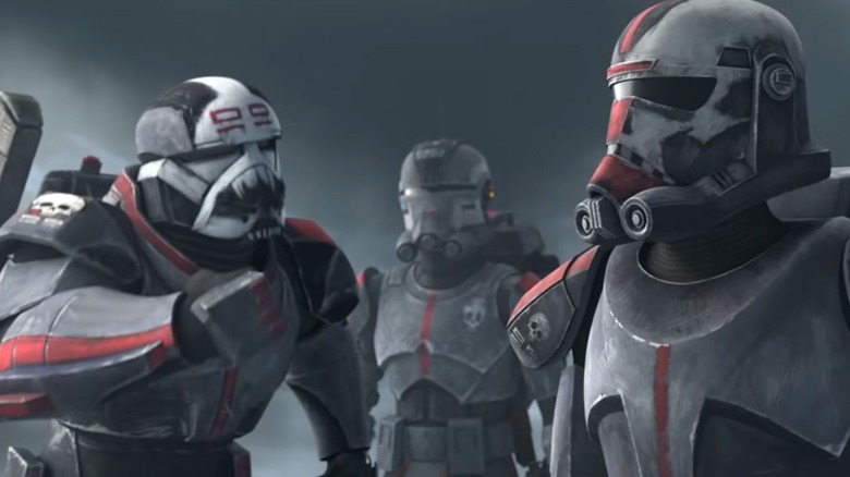 Wrecker, Echo, and Hunter wearing their helmets