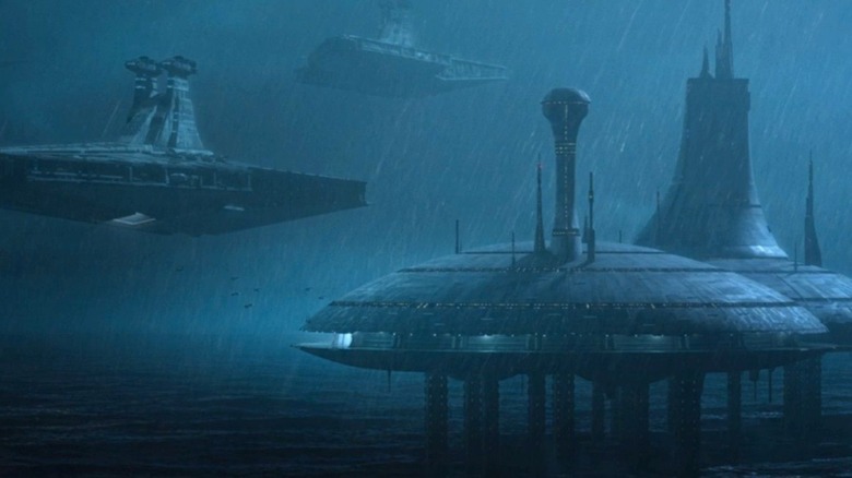 Star Destroyers above Tipoca City