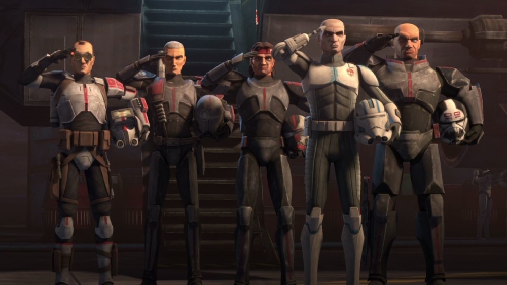 Star Wars animated clones saluting