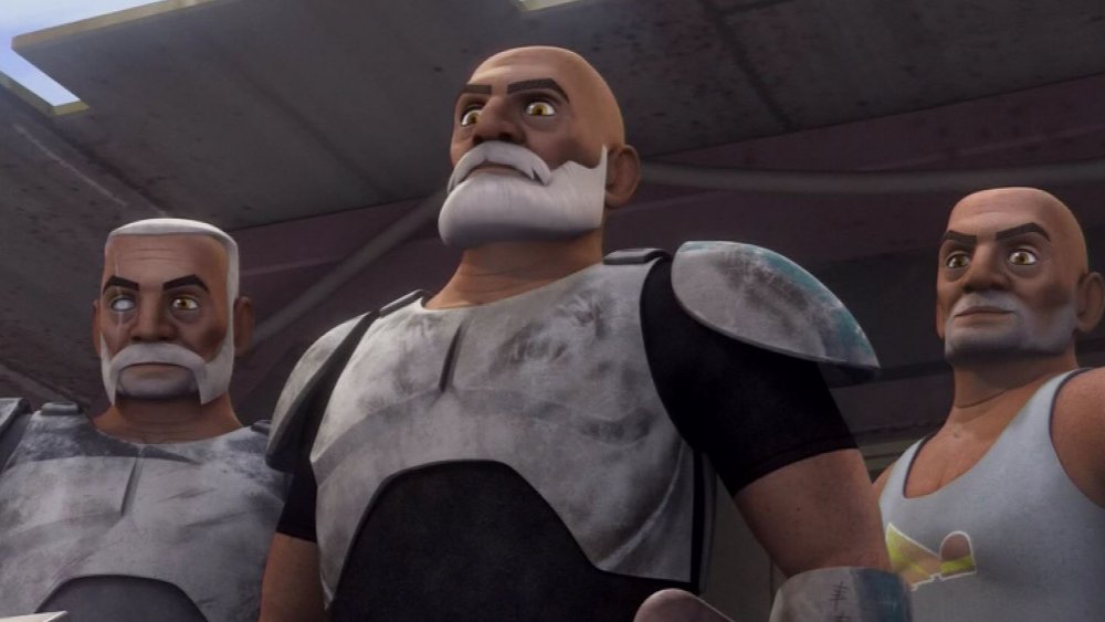 Rex, Wolffe, and Gregor, from Star Wars: The Clone Wars