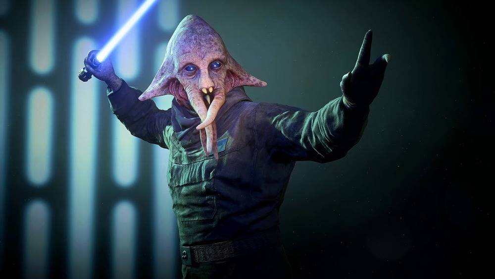 Quarren wielding a lightsaber in Star Wars: Battlefront II