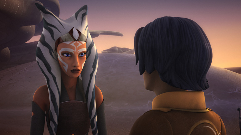 Ezra Bridger talks to Ahsoka