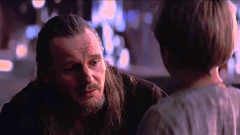 Liam Neeson as Qui-Gon Jinn, in Star Wars: The Phantom Menace