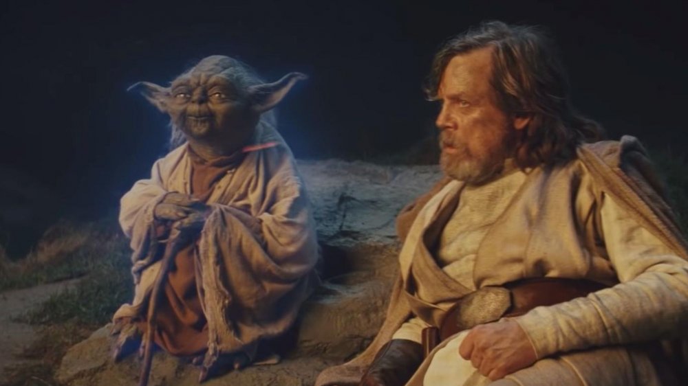 Mark Hamill as Luke Skywalker and Yoda, in Star Wars: The Last Jedi