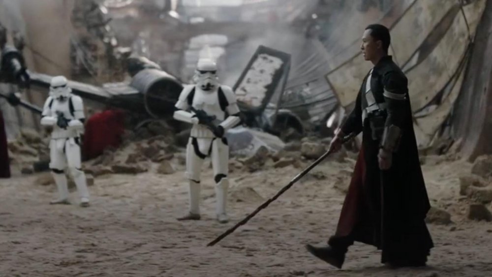 Donnie Yen as Chirrut in Star Wars: Rogue One