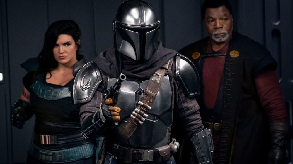 Cara Dune, Mando, and Greef Karga in The Mandalorian