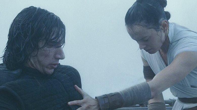 Rey healing Kylo Ren