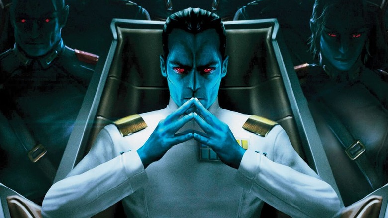 Thrawn sits in a chair