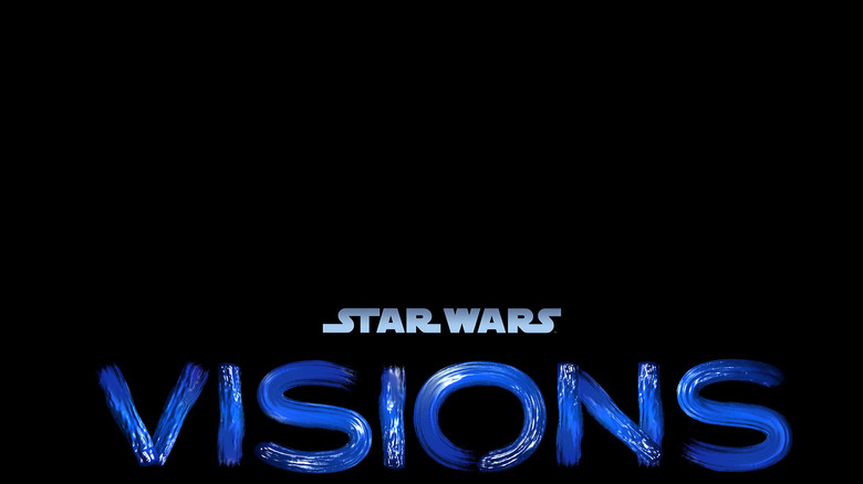 Star Wars: Visions title card blue text