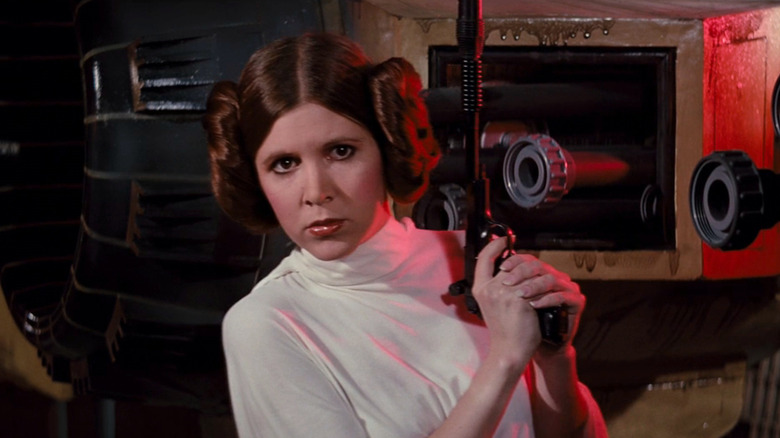 Princess Leia holding gun