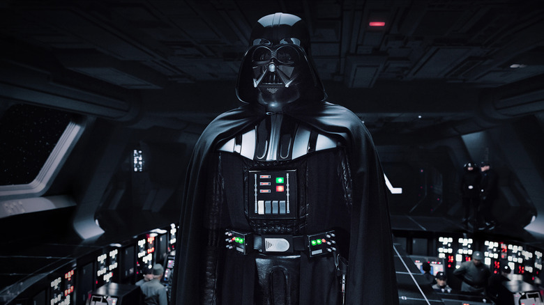 Darth Vader standing in ship