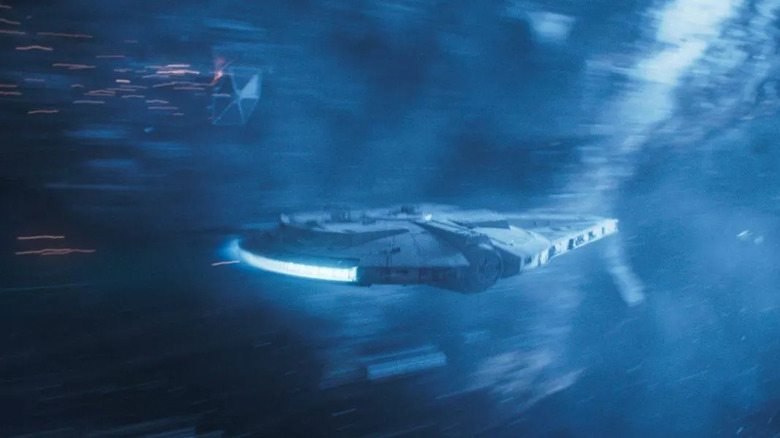 Millennium Falcon doing Kessel Run