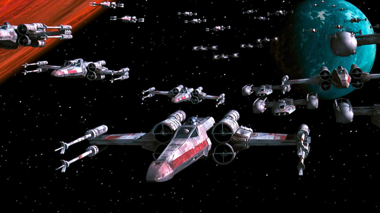 X-wings flying through space